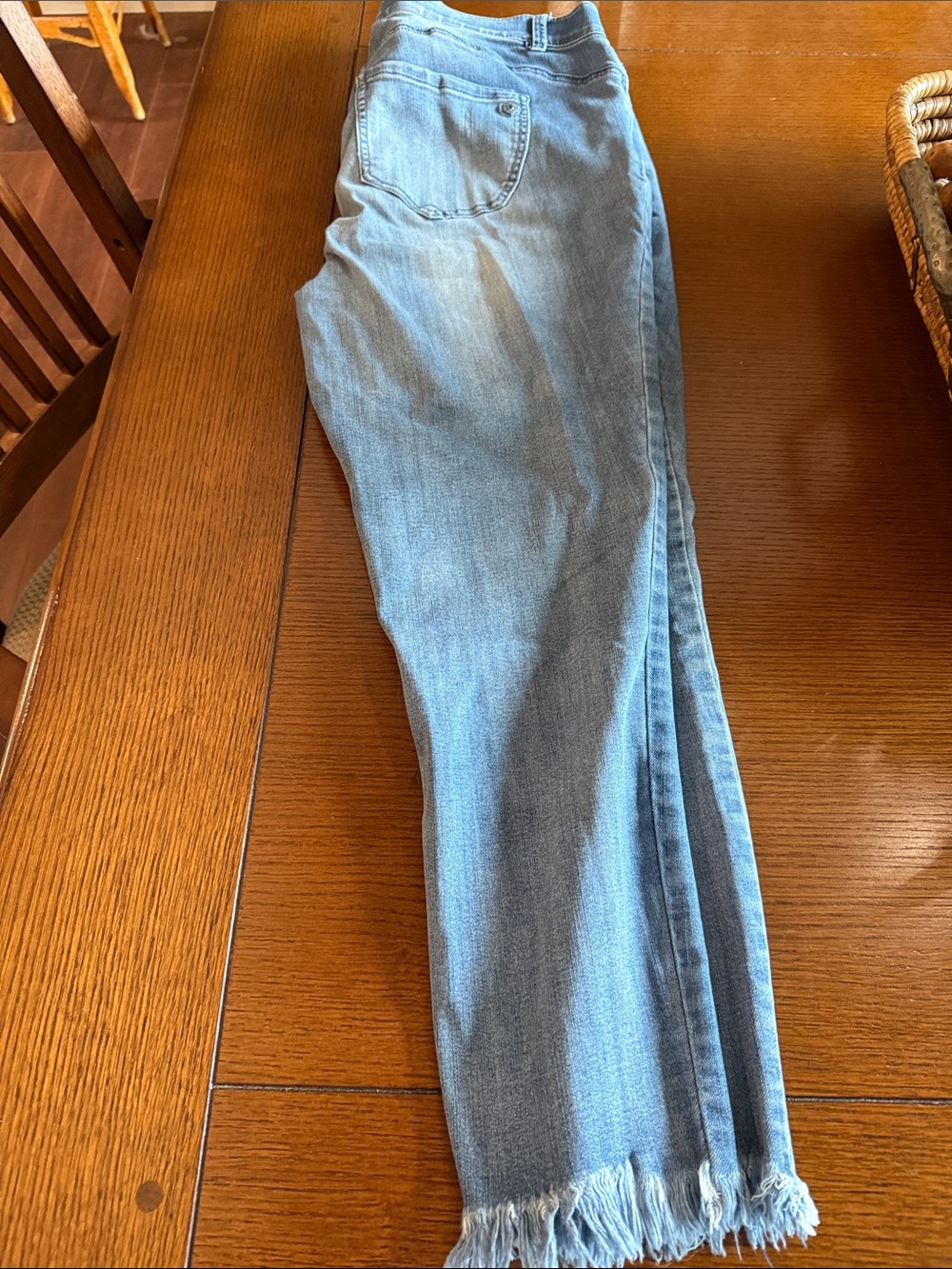 Democracy Light Blue Frayed Hem Ankle Jeans - Picture 7 of 7
